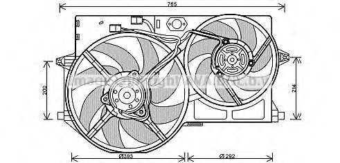 PRASCO PE7544 Fan, radiator